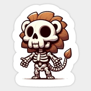 Lion Skeleton Sticker